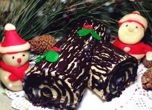 【圣诞烘焙】圣诞树桩蛋糕